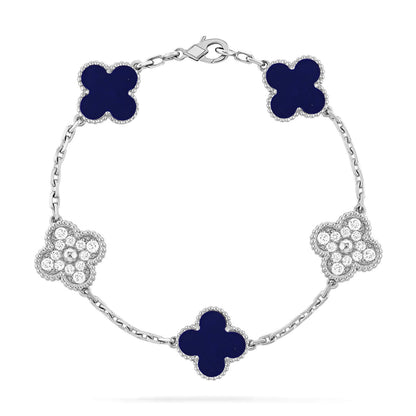 [OrnoraJewelry]CLOVER 5 MOTIF LAPIS LAZULI BRACELET COLLECTION