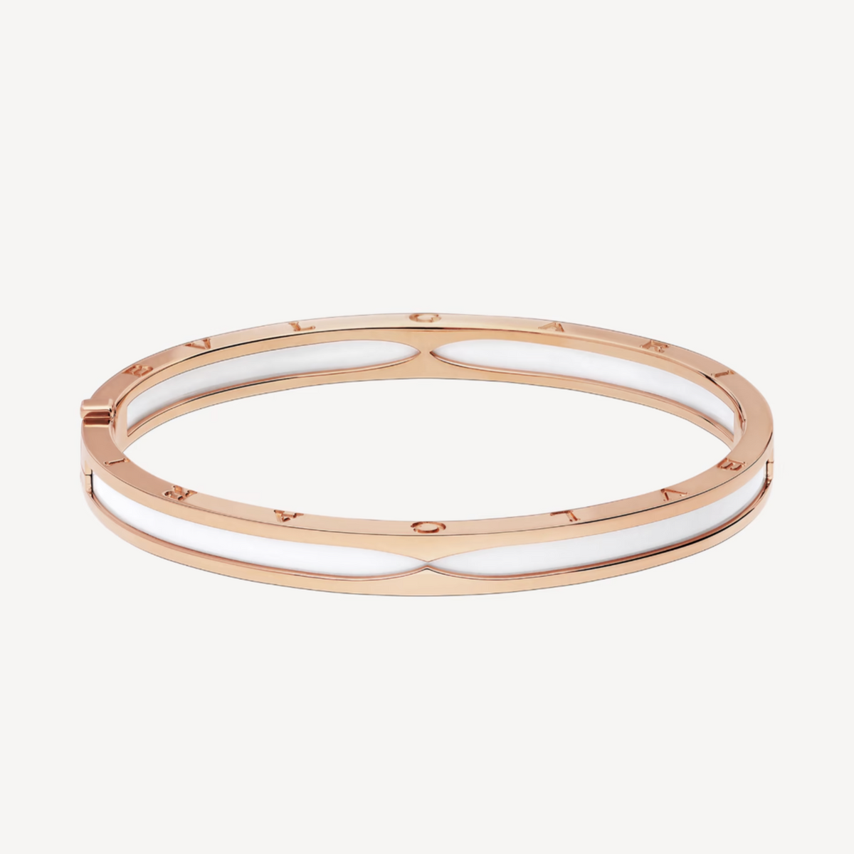 [OrnoraJewelry]ZERO 1 PINK GOLD WITH WHITE CERAMIC BRACELET