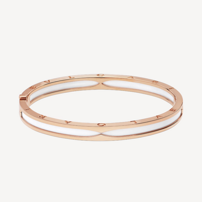 [OrnoraJewelry]ZERO 1 PINK GOLD WITH WHITE CERAMIC BRACELET