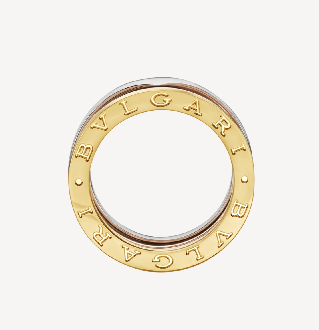 [OrnoraJewelry]ZERO 1 THREE-BAND ROSE WHITE AND YELLOW RING