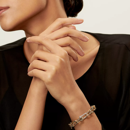 [Ornora Jewelry]HARDWEAR LARGE LINK GOLD DIAMOND BRACELET