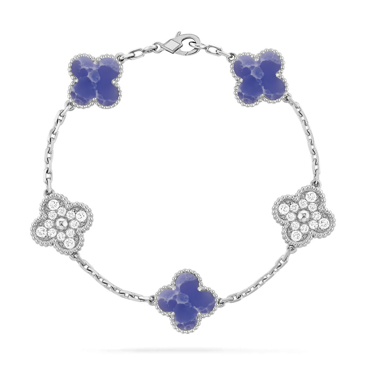 [OrnoraJewelry]CLOVER 5 MOTIF BLUE VEINS BRACELET COLLECTION