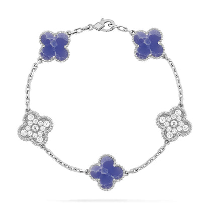 [OrnoraJewelry]CLOVER 5 MOTIF BLUE VEINS BRACELET COLLECTION
