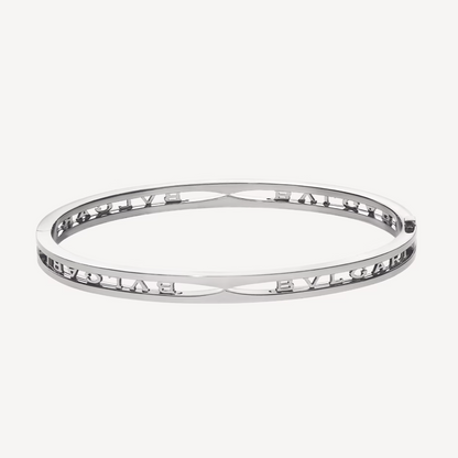 [OrnoraJewelry]ZERO 1 SPIRAL LOGO SILVER BRACELET