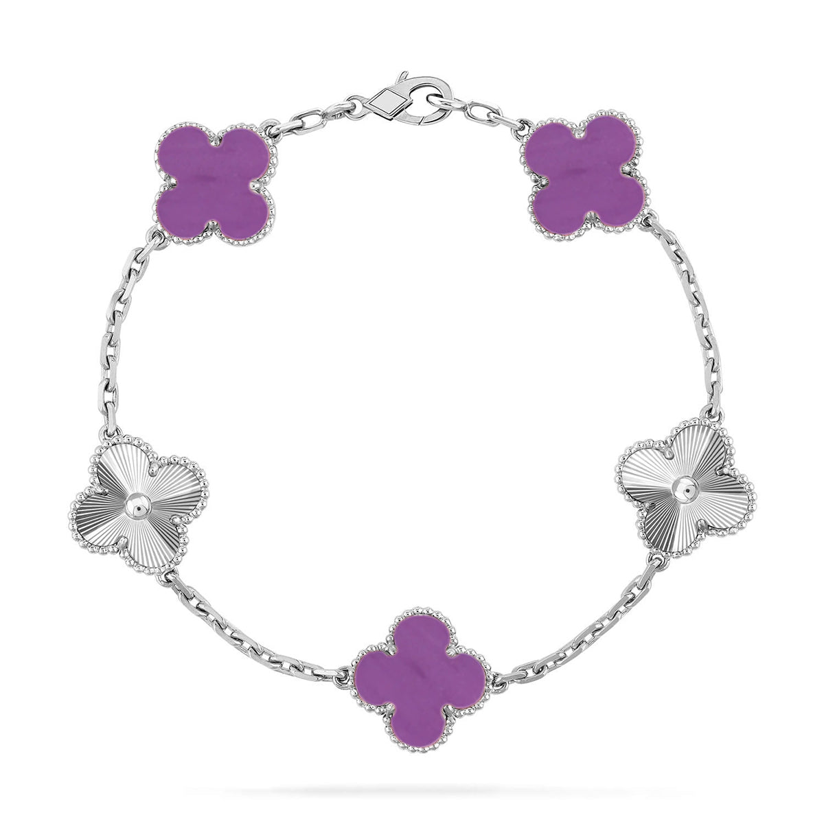 [OrnoraJewelry] CLOVER 5 MOTIF VIOLET BRACELET COLLECTION
