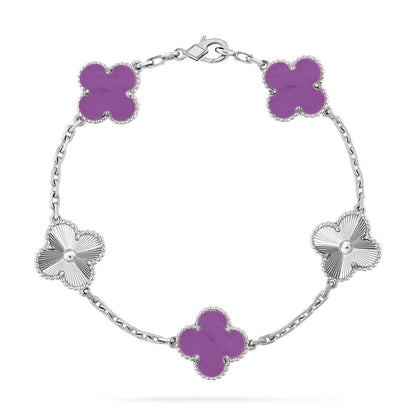 [OrnoraJewelry] CLOVER 5 MOTIF VIOLET BRACELET COLLECTION