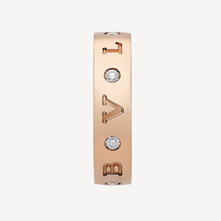 [OrnoraJewelry]ZERO 1 ESSENTIAL PINK GOLD BAND WITH DIAMONDS RING