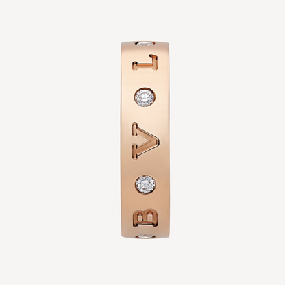 [OrnoraJewelry]ZERO 1 ESSENTIAL PINK GOLD BAND WITH DIAMONDS RING