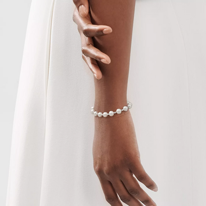 [Ornora Jewelry]PEARL 7-8MM SILVER BRACELET