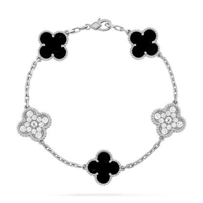 [Ornora Jewelry] CLOVER 5 MOTIF ONYXS BRACELET COLLECTION