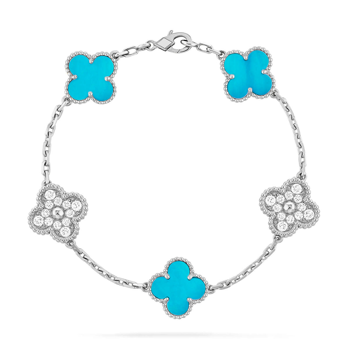 [Ornora Jewelry] CLOVER 5 MOTIF TURQUOISE BRACELET COLLECTION
