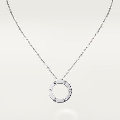 [OrnoraJewelry]LOVE NECKLACE 16MM 3 DIAMONDS