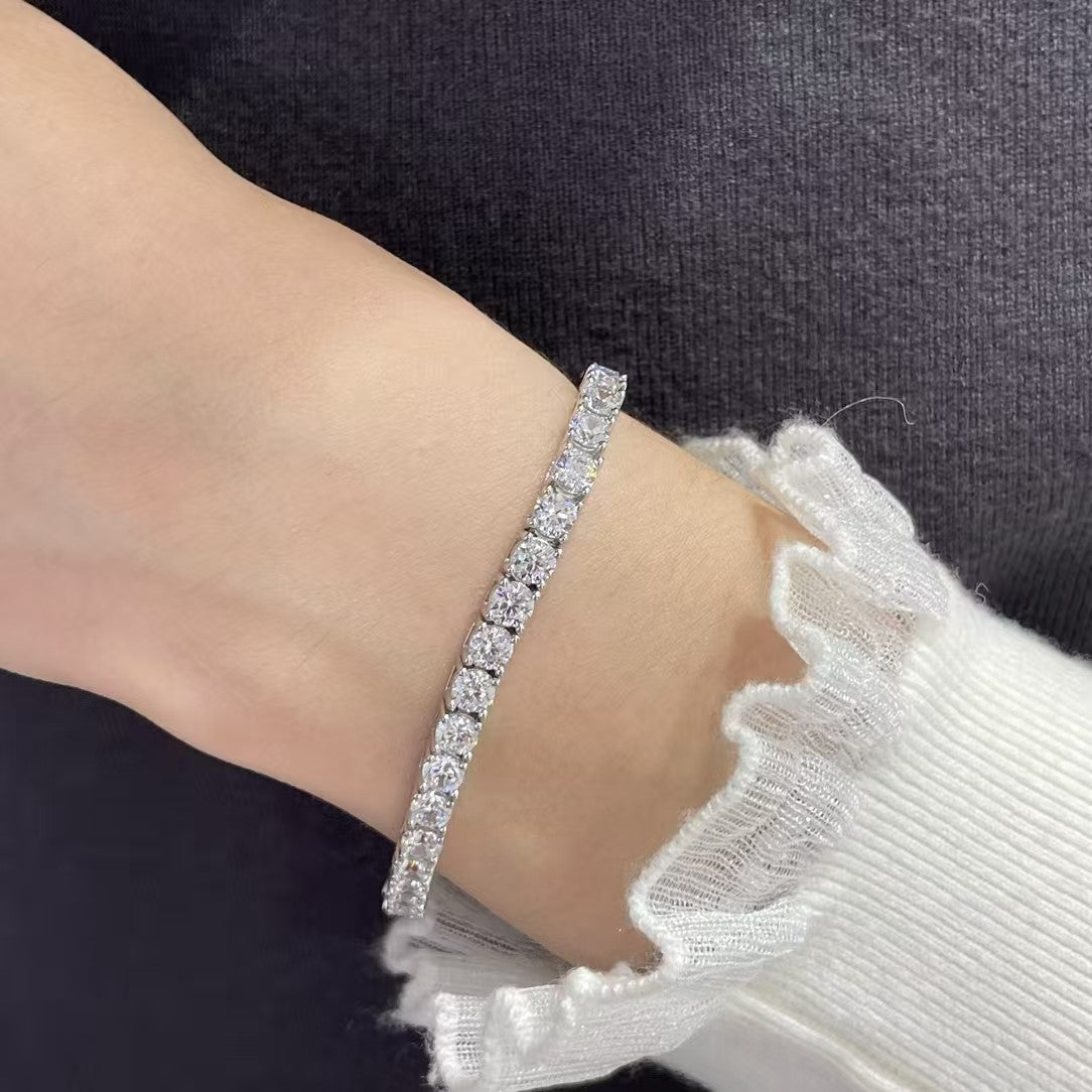 [OrnoraJewelry]TENNIS BRACELET WITH FULL DIAMOND SETTING