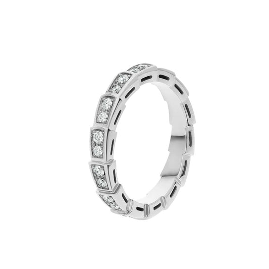 [OrnoraJewelry]SERPENTI RING SILVER DIAMOND PAVED 3MM