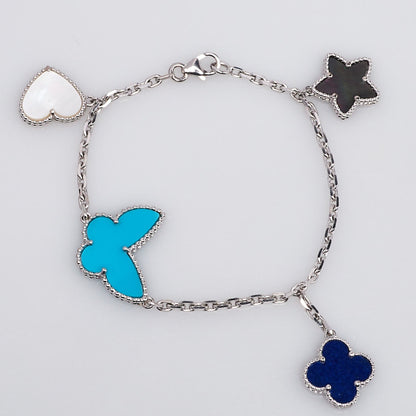 [OrnoraJewelry]LUCKY SPRING SILVER BRACELET 4 MOTIF