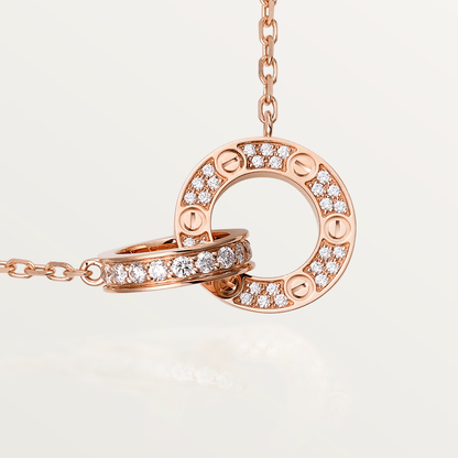 [OrnoraJewelry]LOVE  FULL DIAMOND PENDANT NECKLACE