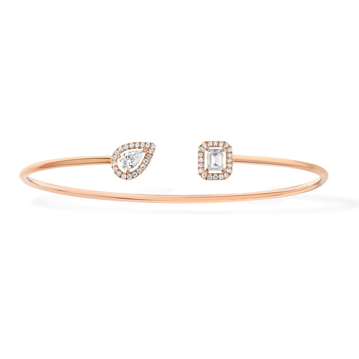 [OrnoraJewelry]JONC FLEX MY TWIN TOI & MOI SILVER DIAMOND BRACELET