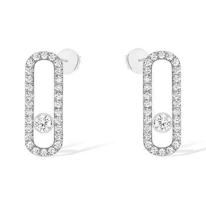 [OrnoraJewelry]MOVE UNO STUD DIAMOND PAVED EARRINGS