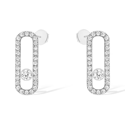 [OrnoraJewelry]MOVE UNO STUD DIAMOND PAVED EARRINGS