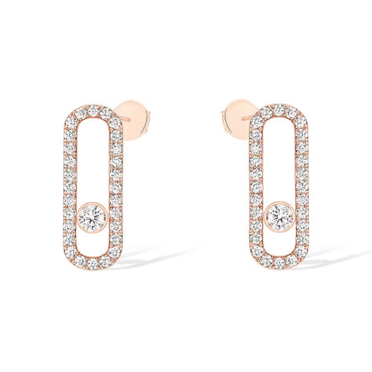 [OrnoraJewelry]MOVE UNO STUD DIAMOND PAVED EARRINGS