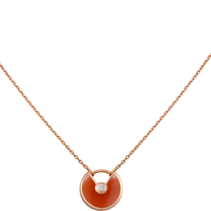 [OrnoraJewelry]AMULETTE GOLD CARNELIAN ONYX NECKLACE
