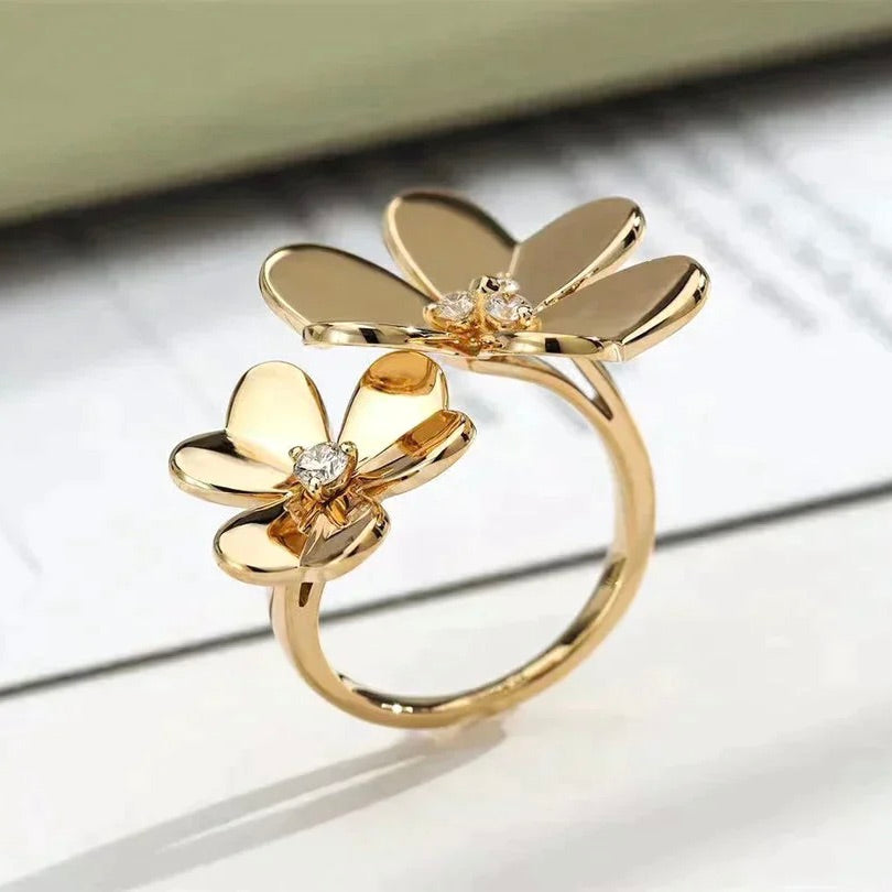 [OrnoraJewelry]CLOVER COMOS GOLD DIAMOND RING