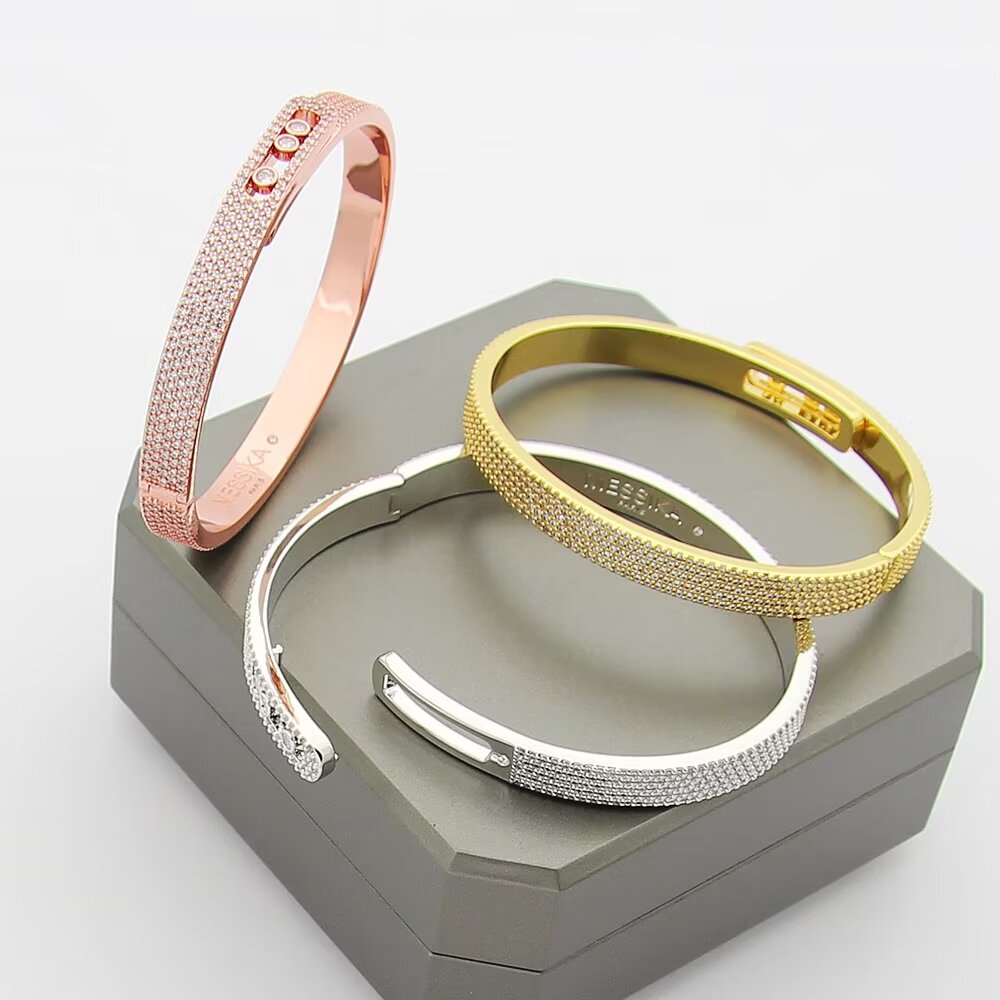 [OrnoraJewelry]Move Noa Full Pavé Diamond Bangle Bracelet