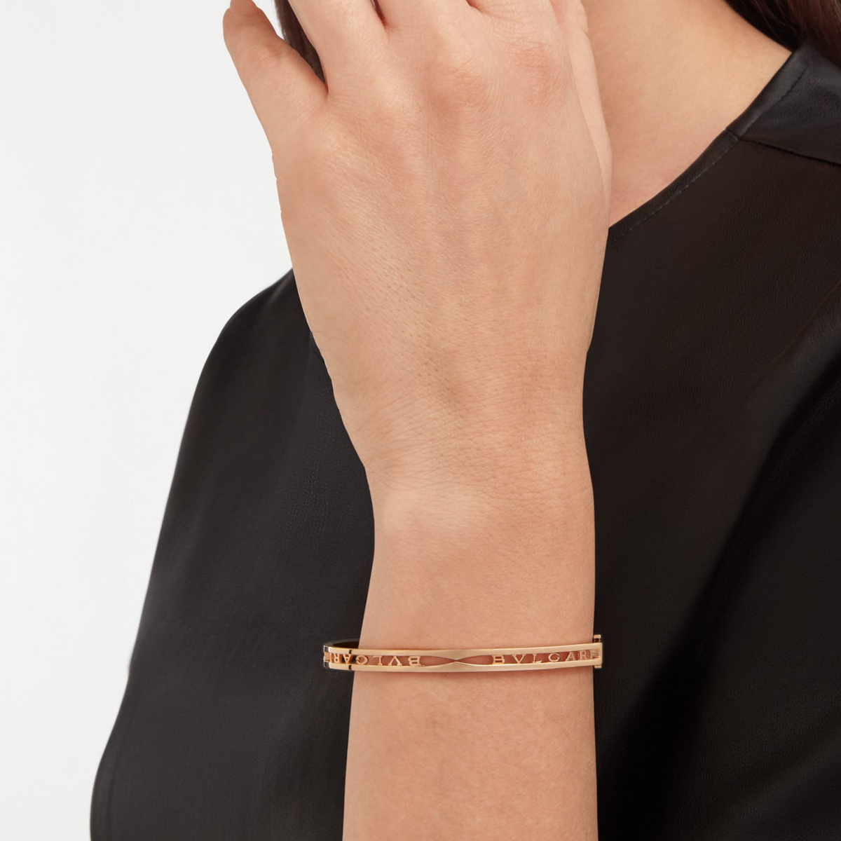 [OrnoraJewelry]ZERO 1 SPIRAL LOGO PINK GOLD BRACELET