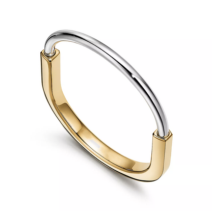 [Ornora Jewelry]LOCK BRACELET YELLOW AND WHITE GOLD