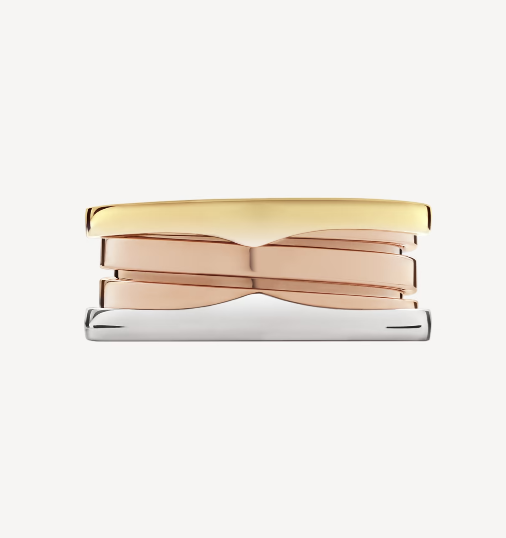 [OrnoraJewelry]ZERO 1 THREE-BAND ROSE WHITE AND YELLOW RING