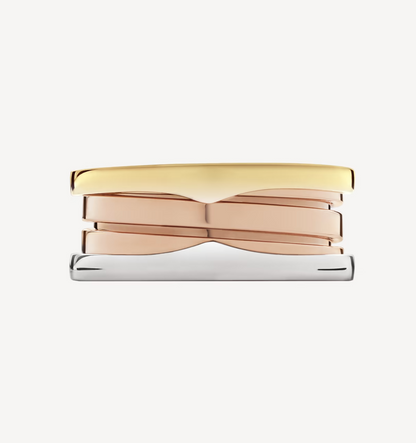 [OrnoraJewelry]ZERO 1 THREE-BAND ROSE WHITE AND YELLOW RING