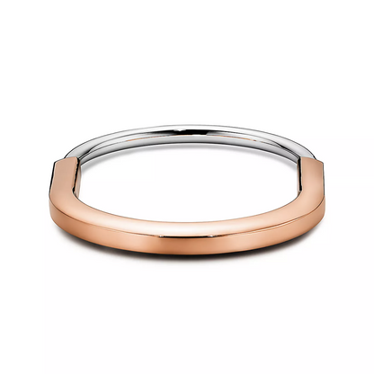 [Ornora Jewelry]LOCK BRACELET ROSE AND WHITE GOLD