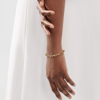 [Ornora Jewelry]HARDWEAR SMALL LINK 26 MOTIF GOLD BRACELET