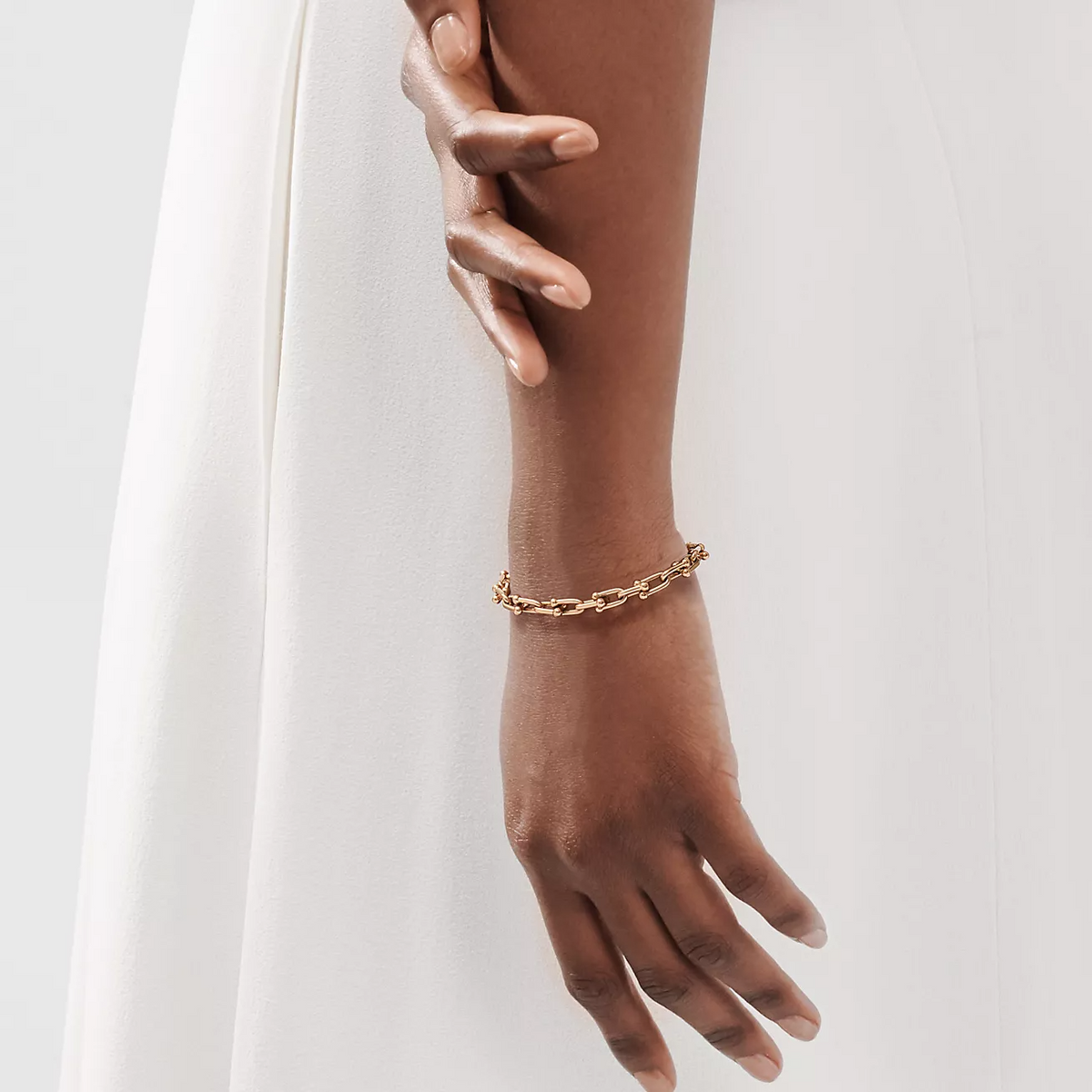 [Ornora Jewelry]HARDWEAR SMALL LINK 26 MOTIF PINK GOLD BRACELET