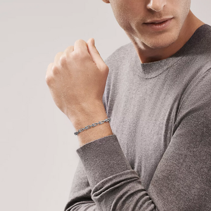 [Ornora Jewelry]HARDWEAR SMALL LINK 26 MOTIF SILVER BRACELET