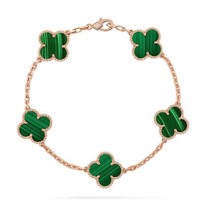 [OrnoraJewelry] CLOVER 5 MOTIF MALACHITE BRACELET COLLECTION