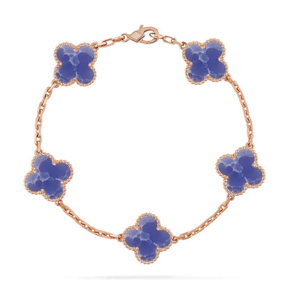 [OrnoraJewelry]CLOVER 5 MOTIF BLUE VEINS BRACELET COLLECTION
