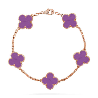[OrnoraJewelry] CLOVER 5 MOTIF VIOLET BRACELET COLLECTION