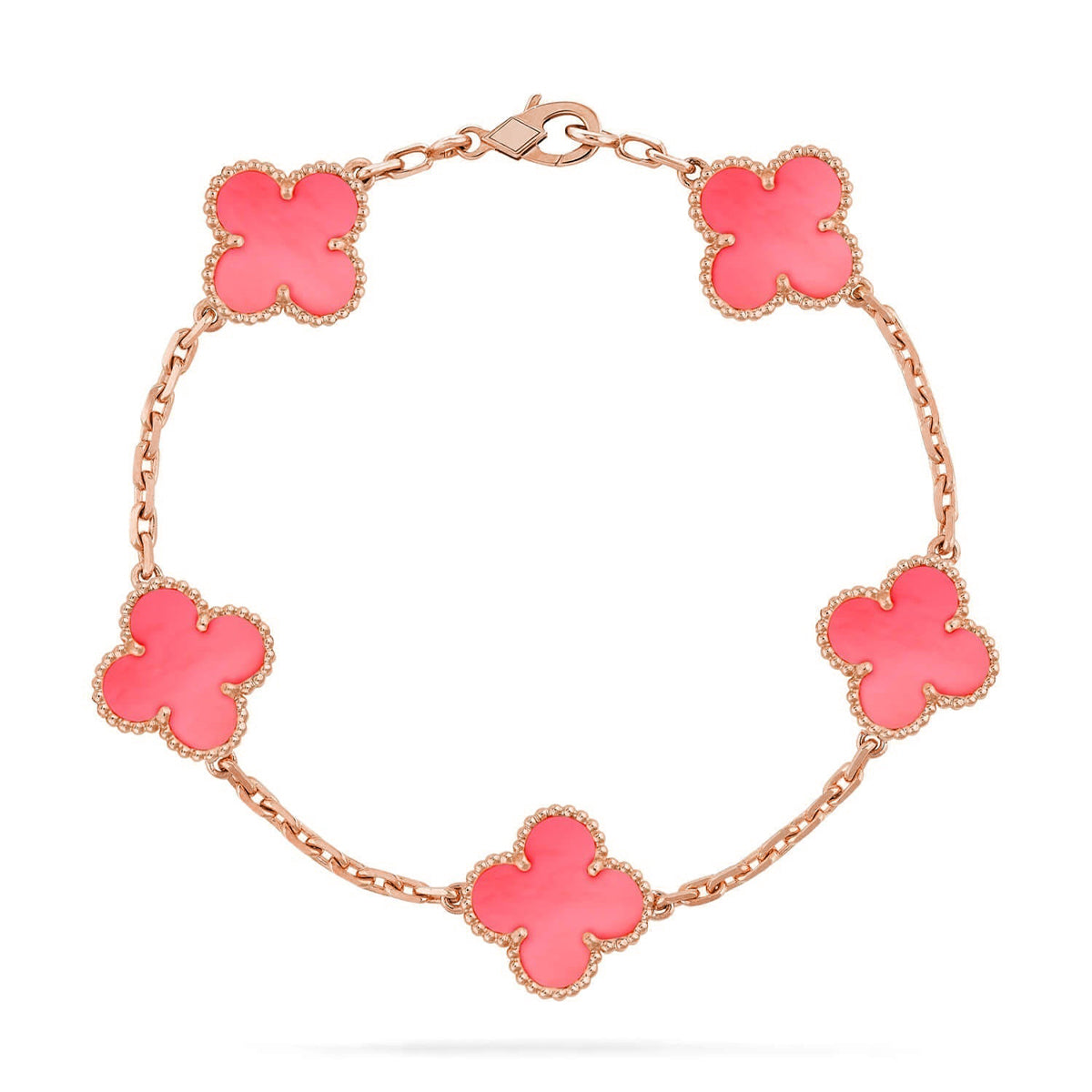 [OrnoraJewelry] CLOVER 5 MOTIFS  PINK MOP BRACELET COLLECTION