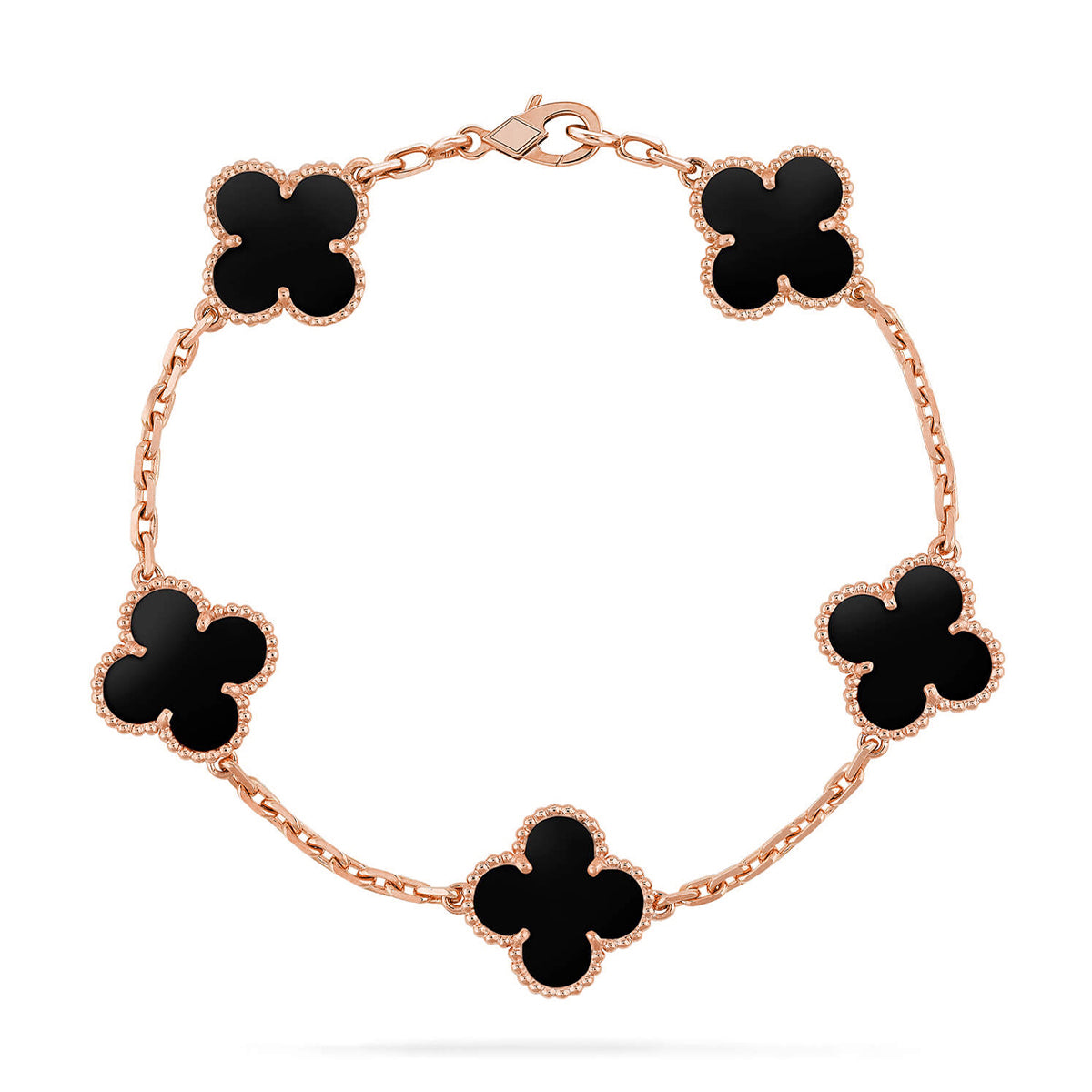 [OrnoraJewelry] CLOVER 5 MOTIF ONYXS BRACELET COLLECTION