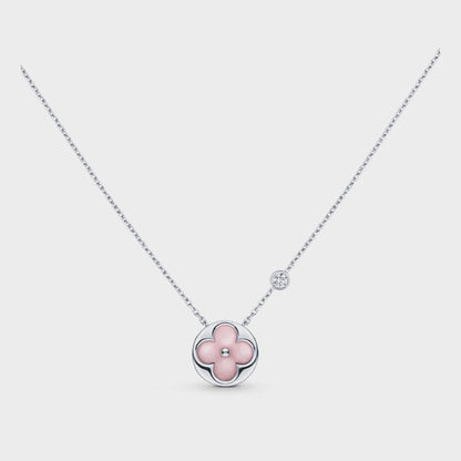 [OrnoraJewelry]SUN MOTIF PINK MOP SILVER BRACELET