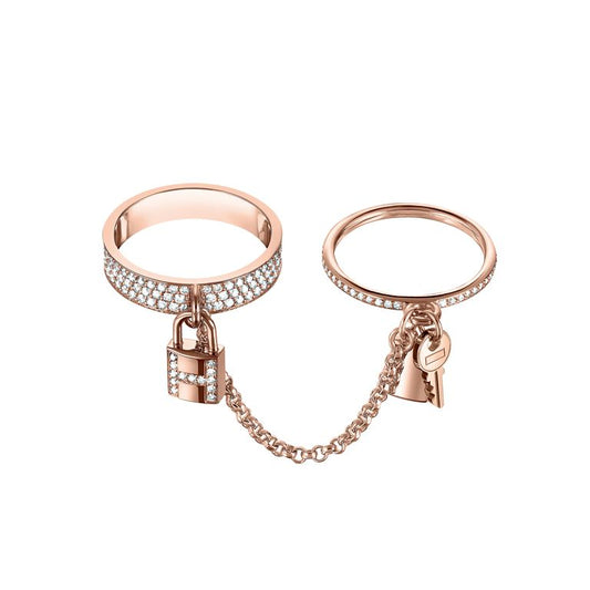 [OrnoraJewelry]HM KELLY CLOCHETTE DOUBLE RING IN  WITH DIAMONDS