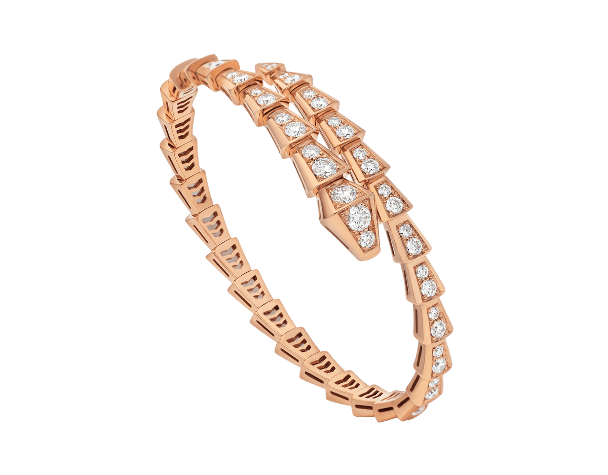 [OrnoraJewelry]SERPENTI BRACELET 6.8MM PINK GOLD DIAMOND