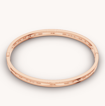 [OrnoraJewelry]ZERO 1 SPIRAL LOGO PINK GOLD BRACELET
