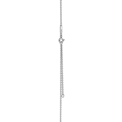 [Ornora Jewelry]KNOT PENDANT SILVER DIAMOND NECKLACE