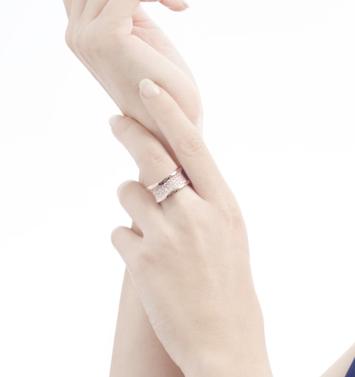 [OrnoraJewelry]ZERO 1 WITH PAVED DIAMONDS ON THE SPIRAL RING