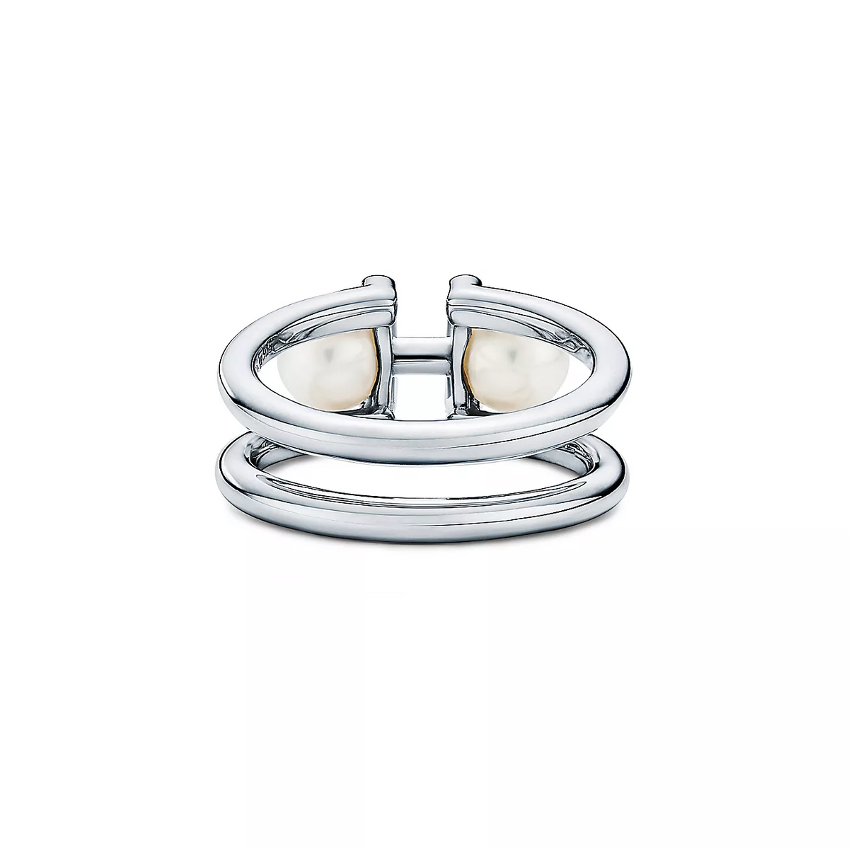 [Ornora Jewelry]DOUBLE PEARL SILVER RING