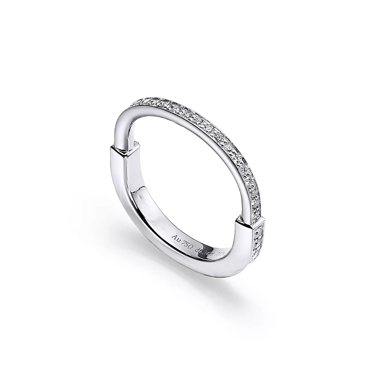 [Ornora Jewelry]LOCK RING SILVER DIAMOND PAVED