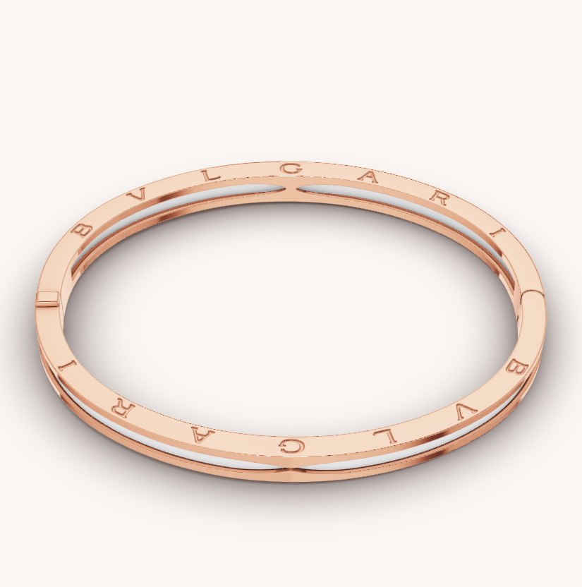 [OrnoraJewelry]ZERO 1 PINK GOLD WITH WHITE CERAMIC BRACELET