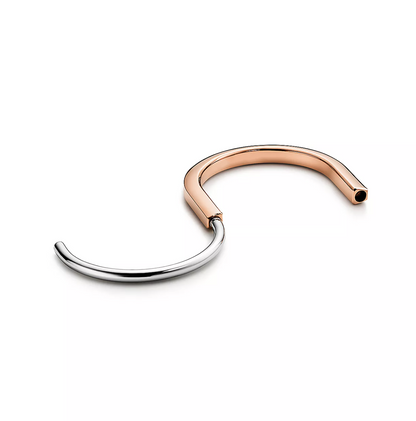 [Ornora Jewelry]LOCK BRACELET ROSE AND WHITE GOLD